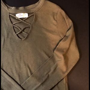 criss cross neck top